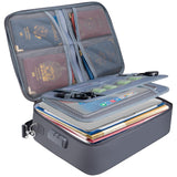BALEINE Fireproof Document Box with Lock, Portable Fireproof Document Bag Waterproof Fire Proof File Boxes for Documents, File O