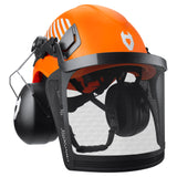 NoCry ANSI Z89.1 Rated Arborist Helmet - Chainsaw Helmet with Face Shield and Ear Muffs - Adjustable Hard Hat with Adaptive Vent