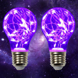 HOWORR Purple Decorative Light Bulb, 2W Purple LED Fairy Light Bulbs, 15W Equivalent Cute Light Bulbs for Pendant Light Fixtures
