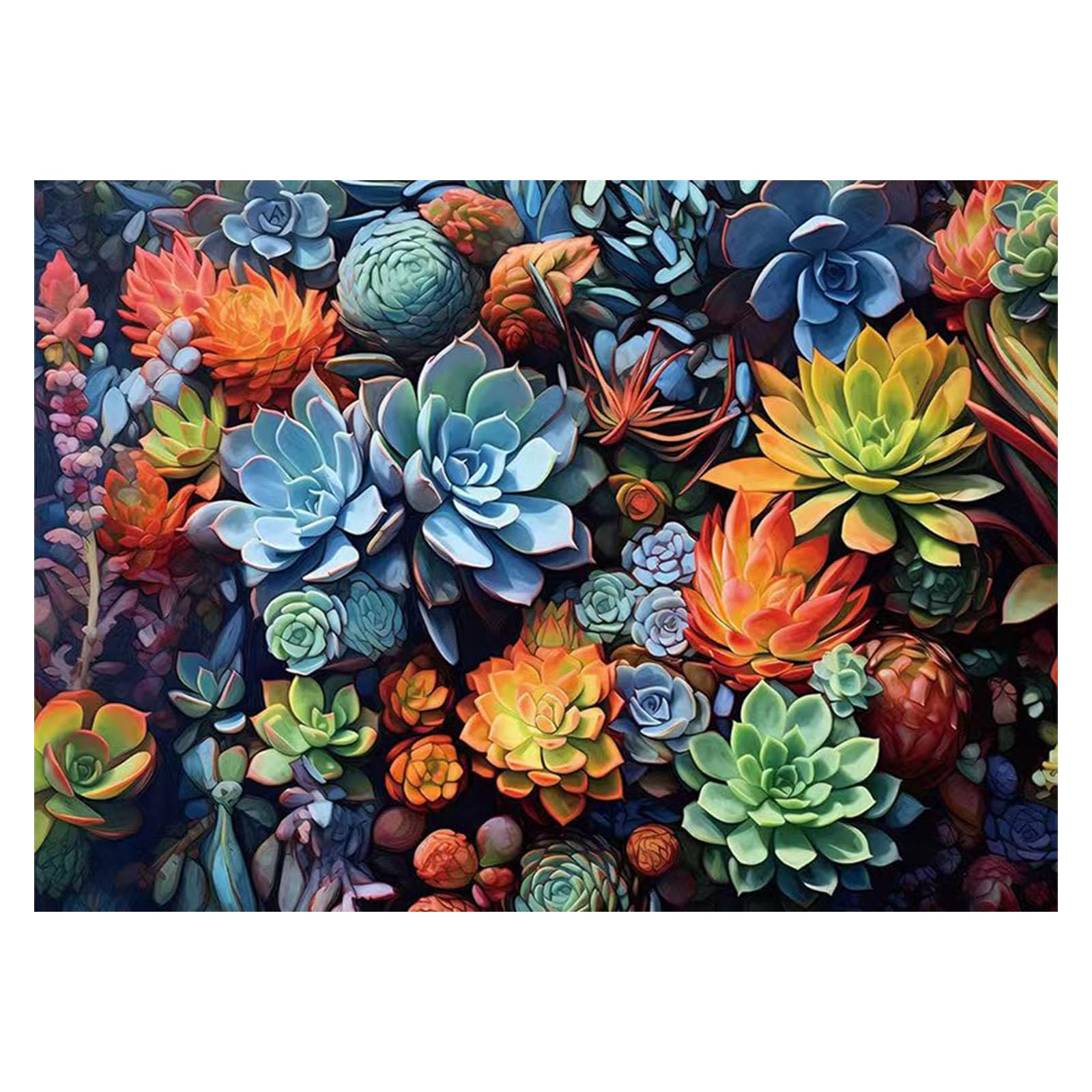 OFRKE Diamond Painting Kits for Adults Beginners 5D Diamond Art Kits with Round Diamonds Gem Art Full Drill Succulent Plants Pai