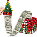 Christmas Party Gifts, Christmas Money Pull Box with Xstmas Tree Card and Transparent Bags, Xstmas Money Box for Cash Pull, Cash