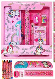 Eclet 8015 kit Unicorn Stationery Kit for Girls Pencil, Pen, Book, Eraser & Sharpener | Cute School Supply Gift Set for Kids (