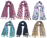 Fusfus WomenS Printed Chiffon Scarves And Stoles, Free Size(Multicolour, Fs2196) Pack Of 6 (Multicolor4)
