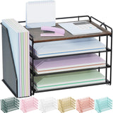 Spacrea Desk Organizers and Accessories, Paper Organizer for Desk with File organizer, Desk Accessories & Workspace Organizers f