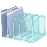 SUPEASY File Organizer 5-Section Mesh Desk Organizer, Upright File Organizer Desktop Organizer File Sorter, File Folder Holder f