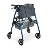 Stander Wonder Rollator Plus, Lightweight Folding Mobility Rolling-Walker, EZ Fold-N-Go-Rollator for Seniors and Adults, 6-inch 