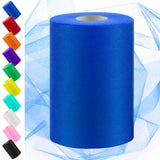 Swpeet 6 Inch by 100 Yards Royal Blue Tulle Fabric Roll, Fabric Spool Tulle Ribbon, Netting Polyester Spool Ideal for DIY Handma
