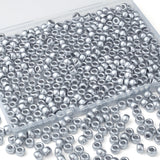 XIANNVXI Silver Pony Beads 9mm Silver Pony Beads for Bracelets Metallic Beads Bulk for Hair Braids Crafts Friendship Necklace 50