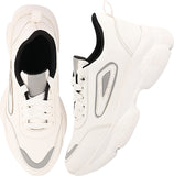 Shoetopia Girls White Lace Up Stylish Casual Sneakers Shoes-Eu37,White,4,B09NBXJNSR