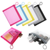 PEOVLVN 5 Pcs Mesh Zipper Pouch Bags, Small Makeup Bag for Purse Mini Zipper Mesh Bags Cosmetic Travel Toiletry Bag for Daily To