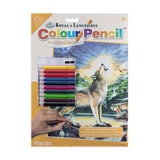 Royal & Langnickel Color Pencil by Number Kit 8.75X11.75Wolf at Night, Multicolor