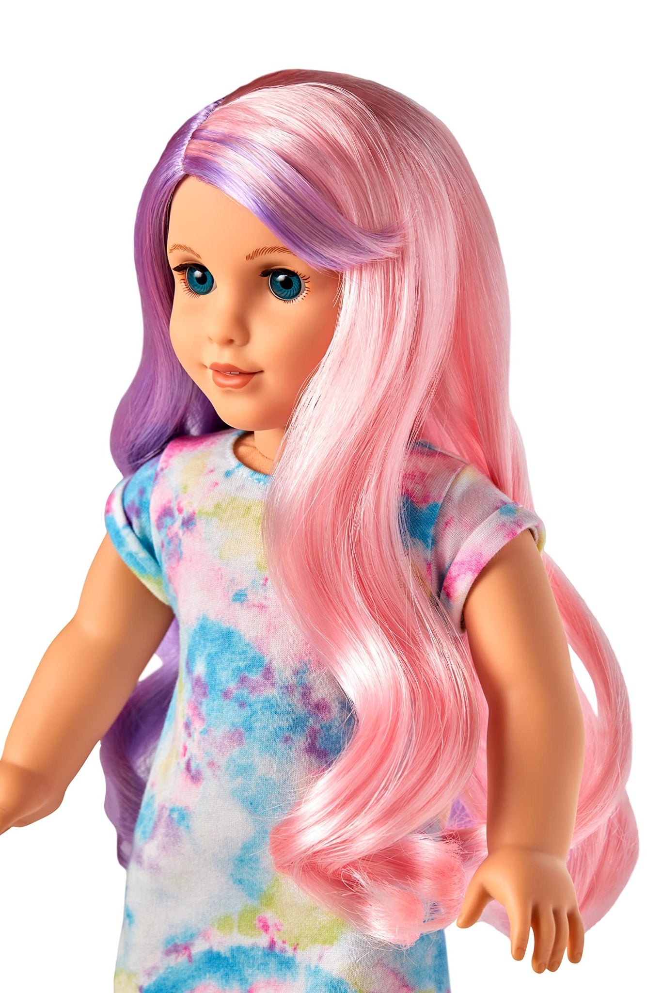 American Girl Truly Me 18-Inch Doll 116 with Light-Blue Eyes, Wavy Purple-and-Pink Hair, Light Skin with Warm Olive Undertones,