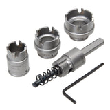 Greenlee 655 5Piece Quick Change CarbideTipped Hole Cutter Set, 7/8 13/8
