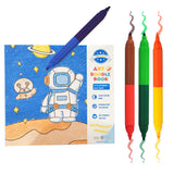 Toyshine Kids Art Doodle Colouring Book with Double Sided Sketch Pens | Space Theme Drawing Book with Markers | Creative Learnin