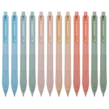 Linbsunne Gel Pens Black Ink Pens for Office 0.5mm Fine Point Pens Smooth Writing Retractable Work Pen (Macaron 12 pcs)