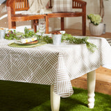Stone Grid Vinyl Tablecloth 70 Round