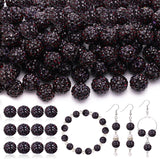 200 Pcs Dark Purple Rhinestone Beads for Jewelry Making, Sparkle Crystal Clay Christmas for Bracelet Baseball Necklace Earring C