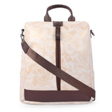 Adisa Faux Leather Backpack Bag For Women & Girls (Bp065-Cre),Gold - Off White,,B0F2FSM8GM