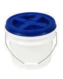 3.5 Gallon Natural Bucket with Gamma Seal Lid (Blue)
