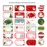 144Pcs Christmas Self Adhesive Sticker Labels Santa Snowmen Xmas Tree Deer Festival Birthday Wedding Holiday Decorative Decorati
