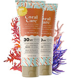 Stream2Sea Coral Care - Reef Safe Sunscreen SPF 30 Travel Size - First Reef-Approved Natural Mineral Sun block Boosts Coral Grow