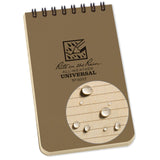 Rite In The Rain Weatherproof Top Spiral Notebook, 3 X 5, Tan Cover, Universal Pattern (No. 935T)