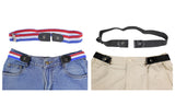 Pyengora Elastic Stretchable Unisex Belts For Casual And Jeans Pants, No Bulge, Flat Belt With Snap Closure, Combo Pack Of 2 No