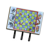 Caroline'S Treasures 8196Th68 Crab And Shrimp Checkerboard Leash Or Key Holder, Large, Multicolor