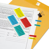 RediTag 72020 Mini Arrow Page Flags Sign Here Blue/Mint/Red/Yellow 126 Flags/Pack