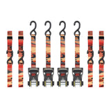 SMARTSTRAPS 14 CamoX Ratchet Straps, 4 Pack 3,000lbs Break Strength, 1,000lbs Safe Work Load Premium Duty Tie Downs for Heav
