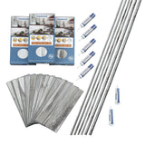 Palisade 23.2 in. x 11.1 in. Interlocking Vinyl Tile Shower and Tub Surround Kit in Louvre Granite