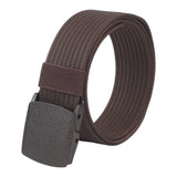 Zoro MenS Tactical Belt Nylon Military Style Webbing Belt With Plastic Buckle, Black,Blue,Golden,Brown,Green Color (Brown 69)