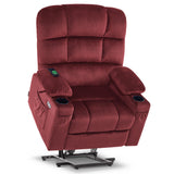 MCombo Dual Motor Power Lift Recliner Chair with Massage and Heat for Elderly People, Infinite Position, USB Ports, Cup Holders,
