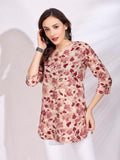 Smowkly Ethnic Kurta || Printed Cotton Kurta || Womens Casual Wear || Colorful Traditional Top || Comfortable Womens Fashion || Stylish Ethnic Clothing (1451_Maroon_Xxl)