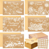 Motiskyy 100 Set Fall Thanksgiving Greeting Cards with Envelopes & Stickers 4 x 6 in Fall Pumpkins Thank You Cards Blank Notes f
