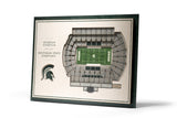 YouTheFan NCAA Michigan State Spartans 5Layer StadiumView 3D Wall Art Spartan Stadium 13.00 x 17.00