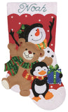 Design Works Crafts Holiday Friends Felt Stocking Kit, 18