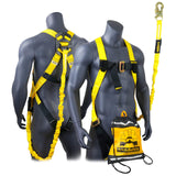 KwikSafety Charlotte, NC SCORPION Safety Harness [w/attached 6ft. Tubular Lanyard on back] OSHA ANSI Fall Protection INTERNA