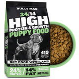 Bully Max Puppy Food 24/14 High Protein & Growth Formula - Dry Dog Food with Lamb and Rice for Small Dogs and Large Breed Puppie