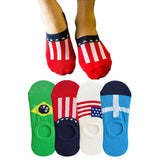 Pinkit MenS No Show Loafer Socks With Heal Grips Pack Of 4 Pair