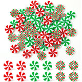 Suncalla 60 Pcs Christmas Candy Buttons Round 4 Holes Resin Sewing Buttons Red and White Winter Xmas Decoration for Clothes Home