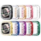 CHANCHY 10 Pack Compatible with Fitbit Versa 2 Screen Protector Case, Soft TPU Full Protective Case Cover Bumper Bling Crystal D