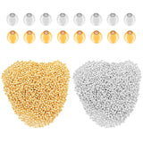 Mulutoo 4800 Pieces 3.2mm Metal Spacer Beads Metallic Plated Round Beads Tiny Smooth Crimp Beads Metal Bead Spacers for DIY Brac