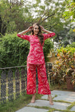 Gosriki Women'S Rayon Blend Straight Printed Co-Ord Set (Bhata Pink-Gs_M_Pink_Medium),Pink,,B0CXNY6SKN