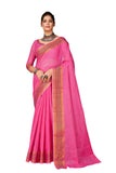 Lymio Saree For Women (Rachitaa) (Pink)