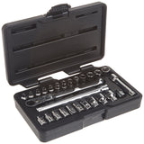 GEARWRENCH 27 Pc. 1/4 Drive 6 Pt. Pass-Thru Mechanics Tool Set, Standard SAE/Metric - 891427