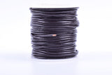 KONMAY 25 Yards Solid Round 2.0mm Dark Brown Genuine/Real Leather Cord Braiding String (2.0mm, Dark Brown)