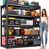 JOJUOU Garage Shelving-3000 lbs 5 Tier Storage Shelves,Adjustable Heavy Duty Metal Shelving Unit and Storage Large Wire Rack,Uti