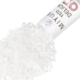 Miyuki Delica Seed Beads - Size 11/0 (1.6 mm), DB0231, Crystal/White-Lined Luster, 7.2 g, Approx. 1440 Beads, Made in Japan
