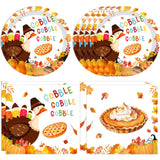 40pcs Turkey Thanksgiving Party Supplies Kit, Autumn Disposable Dinnerware Includes, Dessert Plates, Napkins for Fall party Deco